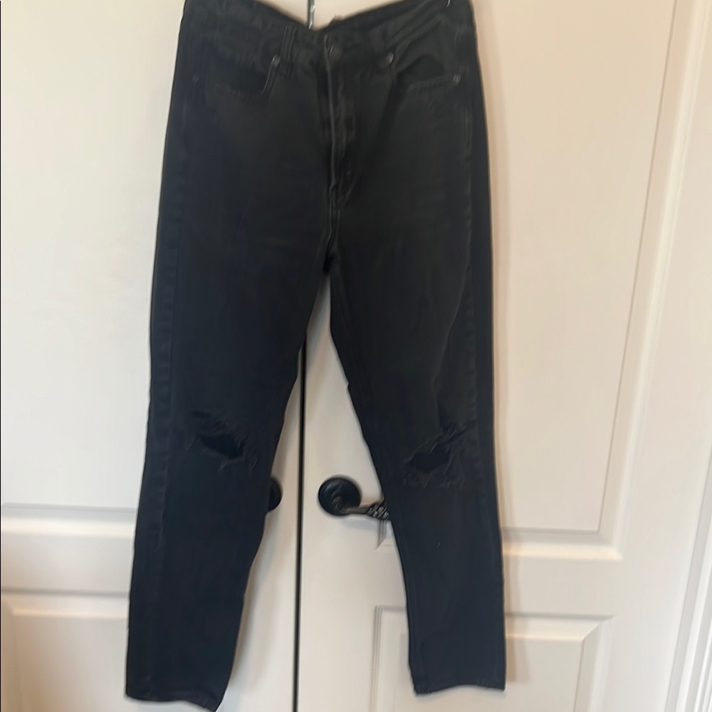 American Eagle Black Distressed Jeans